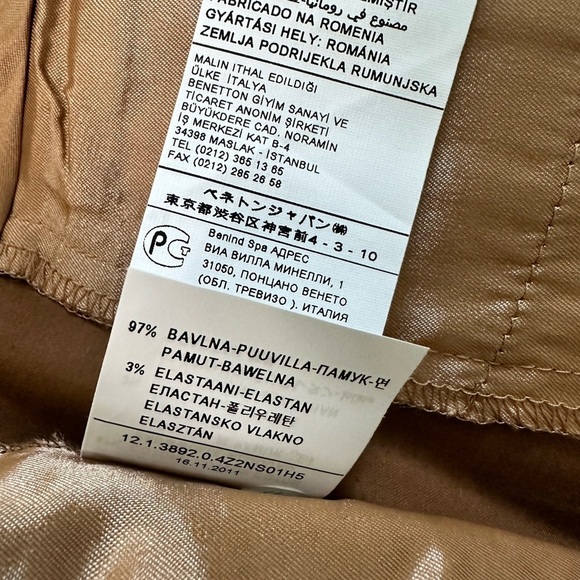 Stile Benetton Women’s Brown Button Down Mini Skirt Size 40 NWT - Picture 15 of 17